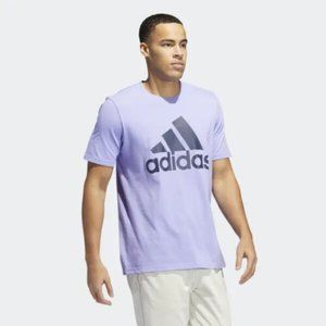 adidas Essentials Big Logo Mens Tee T-Shirt Light Purple Size S